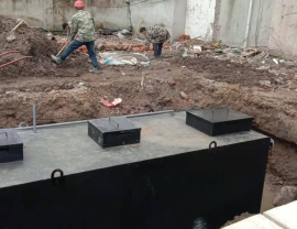 广东澧西街道社区卫生院一体化污水处理设备安装完成